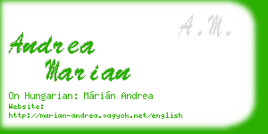 andrea marian business card