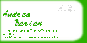 andrea marian business card